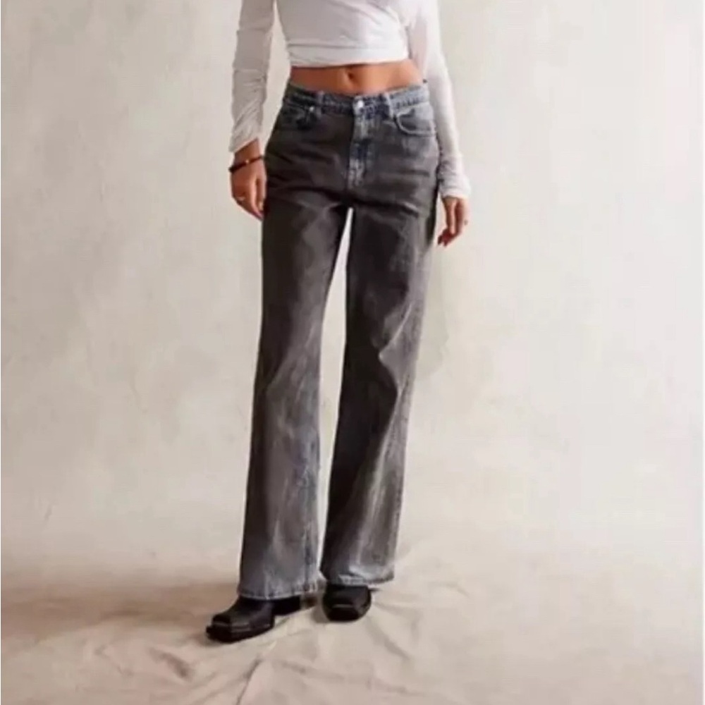 NWT FP We The Free Tinsley Baggy High Rise Straight Leg Shadow Of Your Love 26